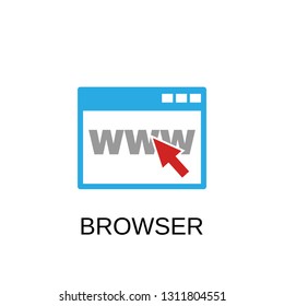 Browser window icon. Browser symbol design. Stock - Vector illustration can be used for web