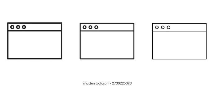 Símbolo do ícone da janela do navegador para Elementos gráficos, elementos de design e sites da Web do Info