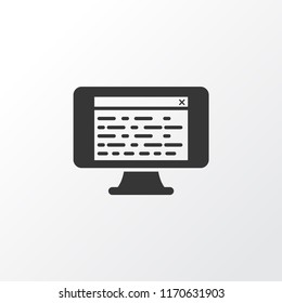 Browser window icon symbol. Premium quality isolated website element in trendy style.