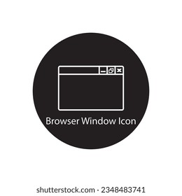 browser window icon vector template illustration logo design