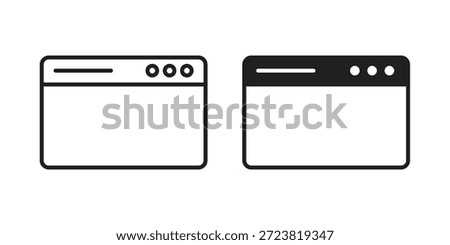 Browser window icons Symbol, logo illustration. icon concept for web design