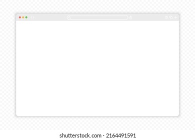 Browser window interface. Web page mockup. Search system interface. Web browser interface. Empty browser window. Website template. Vector graphic EPS 10