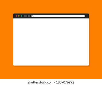 Parodia de la ventana del navegador. Página de Internet moderna. Ventana web de plantilla.