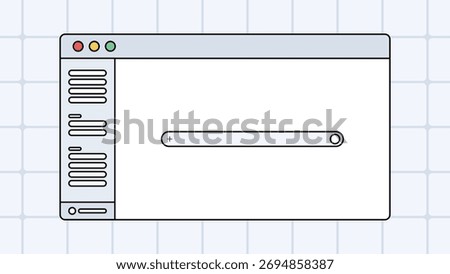 Browser window mockup search bar