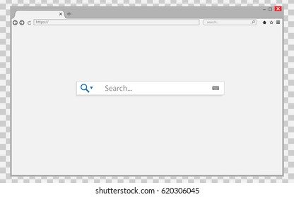en fondo transparente. Búsqueda en el navegador. ilustración vectorial.