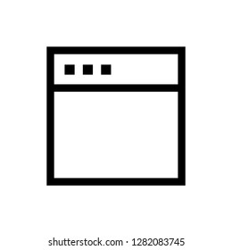 browser window outline icon vector