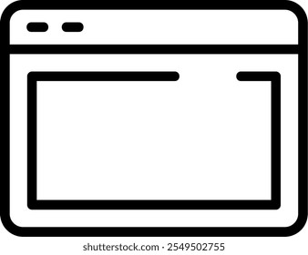 Browser Window Outline Style Icon Design