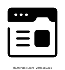A browser window representing websites or online content