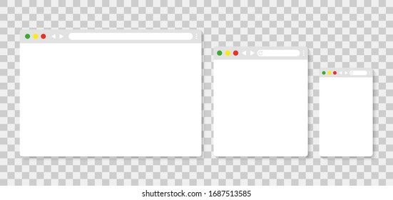 Browser window. Search. Browser in flat style. Search engine illustration