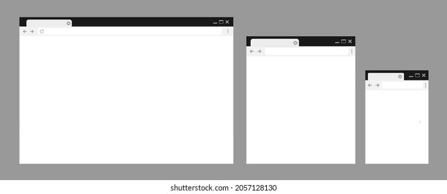 Browser window. Search. Browser in flat style. Search engine illustration