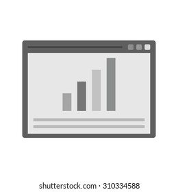 Browser, window, search, statistics icon vector image. Can also be used for seo, digital marketing, technology. Suitable for use on web apps, mobile apps and print media.