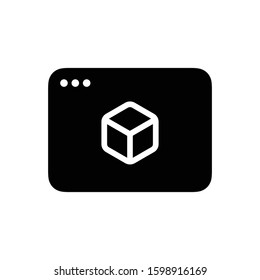 Browser Window Solid Icon - Modern Technology AR / VR (Augmented Reality / Virtual Reality) Sign