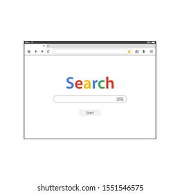 Browser window vector illustration. Window concept internet browser. Vector flat style.