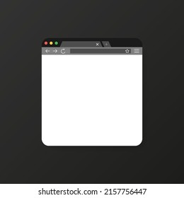Browser window vector illustration. Browser or web browser in flat style. Window concept internet browser