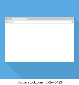 Browser window vector illustration. Browser or web browser in flat style. Window concept internet browser. Mockup browser screen design.