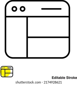 Browser Window Vector Line Icon