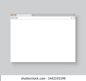 Browser window. Web browser mockup with shadow - stock vector.