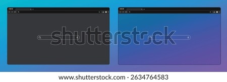 browser window Website mockup template with frames for PC, laptop, tablet. internet browser search engine. Search bar for ui ux design and web site. Vector illustration for UI and web design presentat
