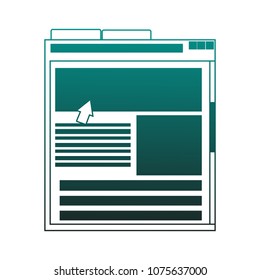 Browser windows open on blue lines