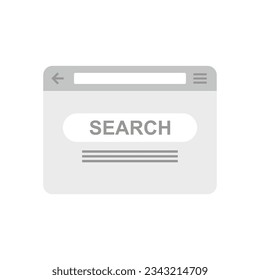 Browser wireframe icon flat vector. Computer internet. Website screen isolated