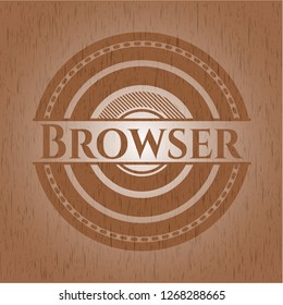 Browser wood emblem. Retro