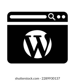 Icono de Wordpress del navegador, gráficos vectoriales