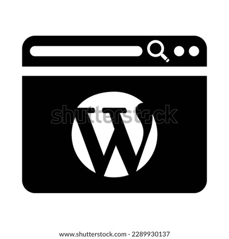 Browser Wordpress Icon, Vector Graphics