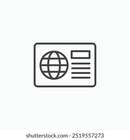 Browserline in Thin line black color. flat simple vector symbols illustration.