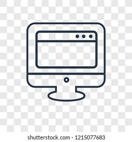 Browsers concept vector linear icon isolated on transparent background, Browsers concept transparency concept in outline style
