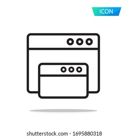 Icono del navegador aislado en fondo blanco.