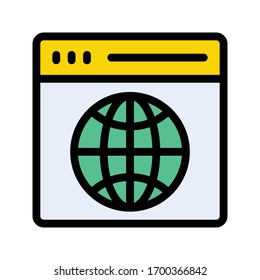 browsers vector flat color icon 