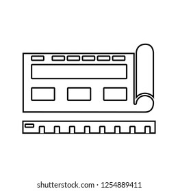 browsersite blueprint icon. Element of cyber security for mobile concept and web apps icon. Thin line icon for website design and development, app development