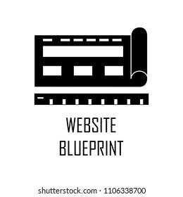 browsersite blueprint icon. Element of Web Development for mobile concept and web apps. Detailed browsersite blueprint icon can be used for web and mobile. Premium icon on white background