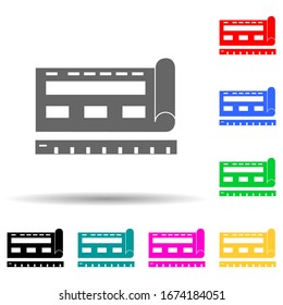 browsersite blueprint multi color style icon. Simple glyph, flat vector of web development icons for ui and ux, website or mobile application