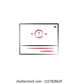 browsert alert message icon. Element of multi color cloud technology icon for mobile concept and web apps. Detailed browsert alert message icon can be used for web and mobile