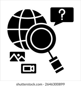 browsing glyph icon vector illustration