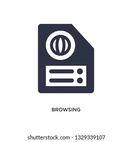 browsing icon. Simple element illustration from literature concept. browsing editable symbol design on white background. Can be use for web and mobile.