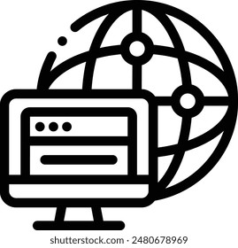 browsing icon. Thin Linear Style Design Isolated On White Background