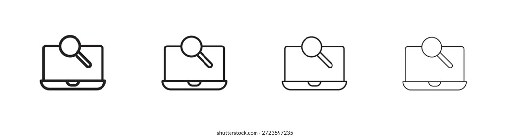 Iconos de navegación delinean el diseño de Vector negro. Línea con trazo editable.