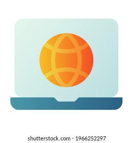 browsing laptop internet web single isolated icon with smooth style