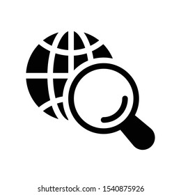 browsing seach vector glyph flat icon