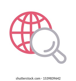  browsing search vector color line icon