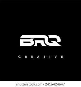 Carta BRQ Ilustración de la plantilla de diseño del logotipo inicial