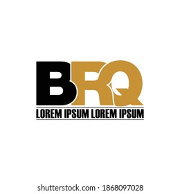 BRQ letter monogram logo design vector