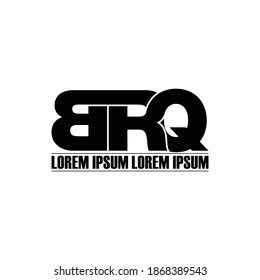 BRQ letter monogram logo design vector