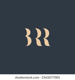BRR abstract letter logo design. This logo is designed by three abstract letters.
