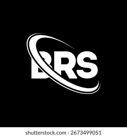 BRS-Logo. BRS-Brief. Logo-Design für BR S-Buchstaben. Initialen BRS-Logo mit Kreis und Großbuchstaben-Monogramm-Logo verbunden. BRS Typografie für Technologie, Business und Immobilien Marke.