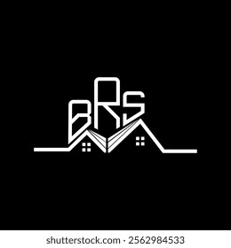 BRS Real State logo design, BRS simple and modern logo. BRS luxurious alphabet design  
