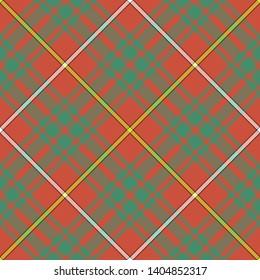 Bruce Ancient Tartan. Diagonal cell, seamless pattern for fabric, kilts, skirts, plaids