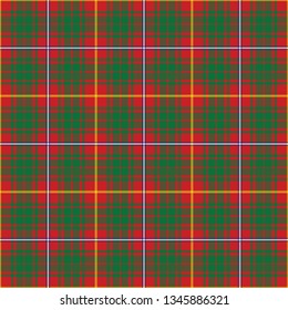 Bruce County District Tartan. Seamless pattern for tartan of Bruce County, Canada, for fabric, kilts, skirts, plaids. Frequent weave 